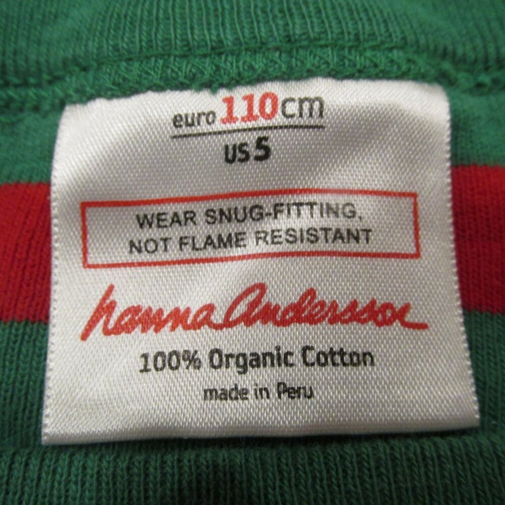 Christmas Pullover Pajama Shirt Toddler Boys 5 Red Green Long Sleeve Holiday - Picture 2 of 3